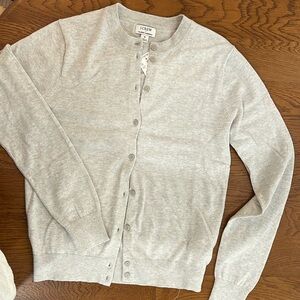Jcrew Factory. NWT cotton cardigan. Easy summer accessory. Soft grey color. sz S